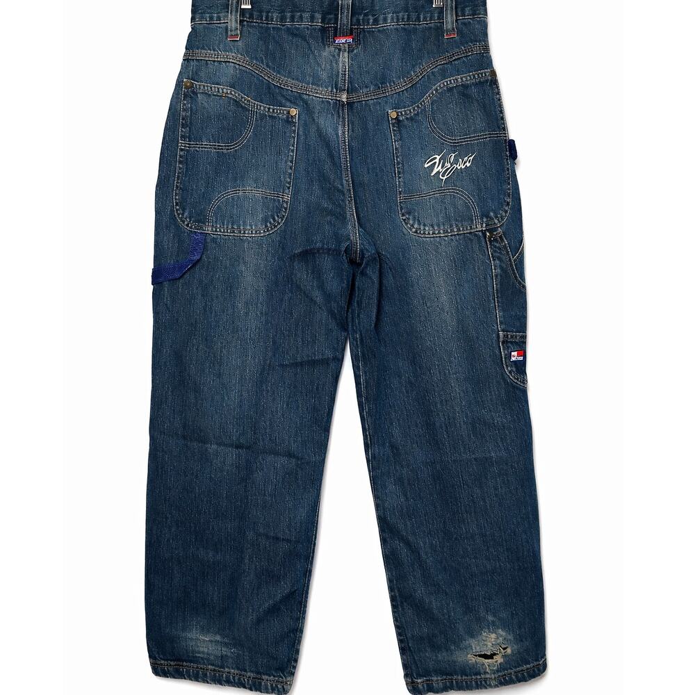 Vintage ESCO Baggy Carpenter Jeans‎ Distressed Utility Workwear Y2K Denim 38x32